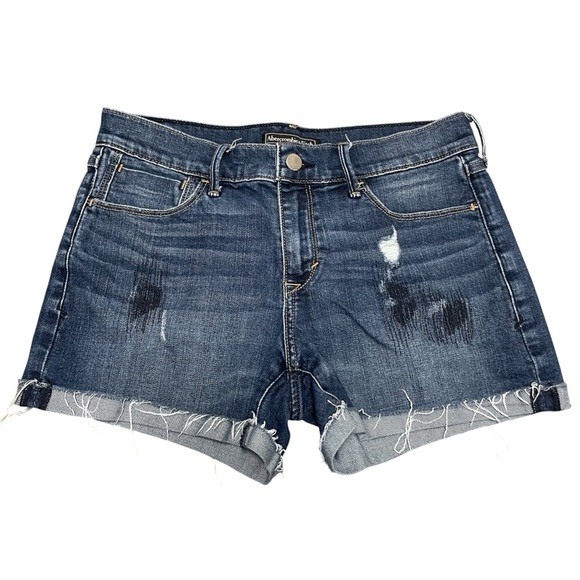 Abercrombie & Fitch Pants - Abercrombie & Fitch Distressed Denim Shorts with Cuffed Hem Size 25